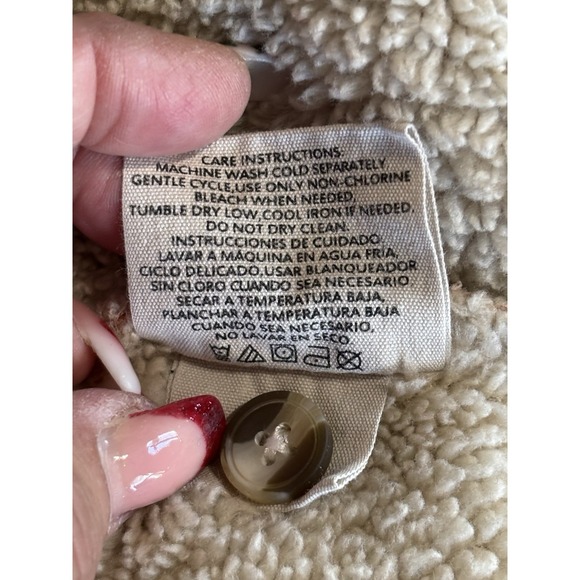 Sage Flannel Sherpa Plaid Lined Long Sleeve Button Up Jacket Size XXL Warm - Picture 7 of 7